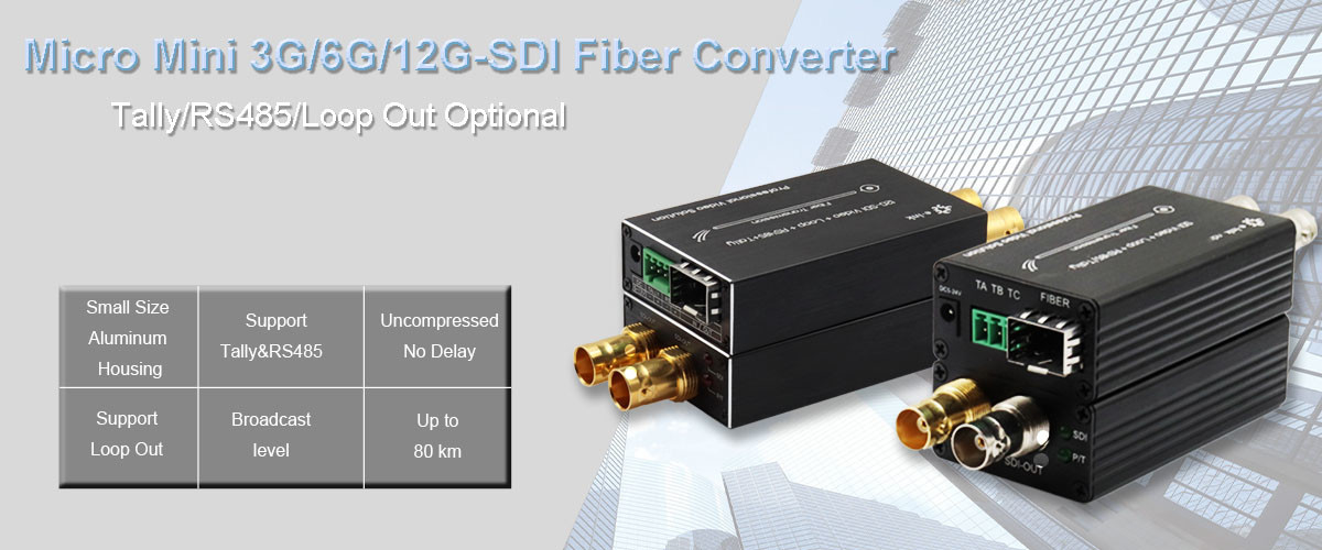 SDI ไปยัง Fiber Optic Converter