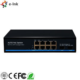 2 X SFP Fiber Port Power Over Ethernet Gigabit Switch 8 Port 10/100/1000M Auto Sensing