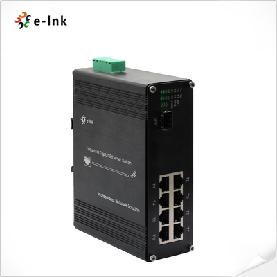 Hardened Ethernet Switch 8x10/100TX and 1x100FX Port DIN Rail Mount IP40