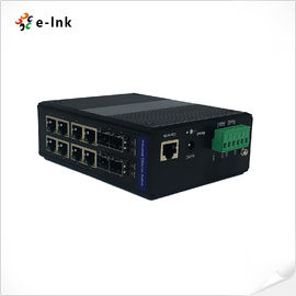 IP40 Aluminum Case Industrial Ethernet POE Switch 8 Ports With 100 / 1000 Base-X SFP