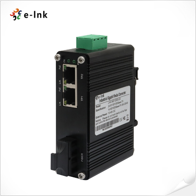 12-48VDC POE Fiber Media Converter 1 Port 1000X To 2 Port 10/100/1000B 30W