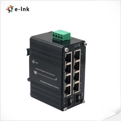 8 Port Industrial Ethernet PoE Switch Supports WEB Management 802.3x Flow Control