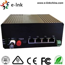 Industrial Video Ethernet Switch 4x10/100M Ethernet + 1xVideo + 1xRS485 Data + 1xGigabit Fiber