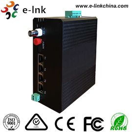 Industrial Video Ethernet Switch 4x10/100M Ethernet + 1xVideo + 1xRS485 Data + 1xGigabit Fiber