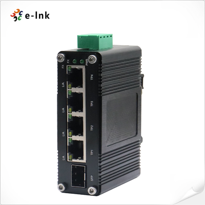 Mini Industrial Gigabit Ethernet Switch 4 Port GE + 1 Port SFP 100M 1000M