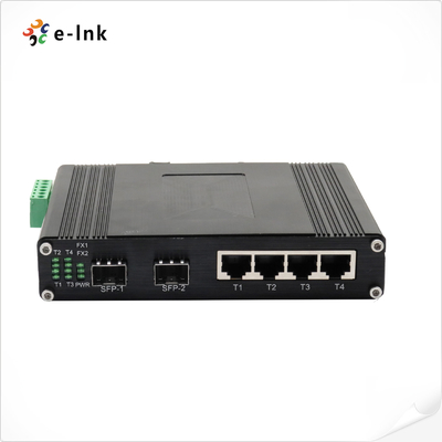 Industrial 4-port 10/100/1000T 802.3at PoE + 2-port 100/1000X Ethernet Switch