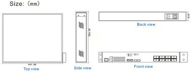 POE Industrial Gigabit Ethernet Switch , Managed Industrial Ethernet Switch 16FE 10/100M 2SFP 1000M