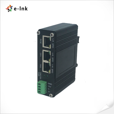 Gigabit Ethernet PoE Splitter with 12VDC Output, Plug-and-Play Design with IEEE802.3at