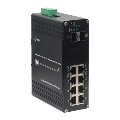 Industrial 8-port 10/100/1000Base-T 802.3at PoE + 2-port 1000Base-X SFP Hardened Managed Ethernet Switch