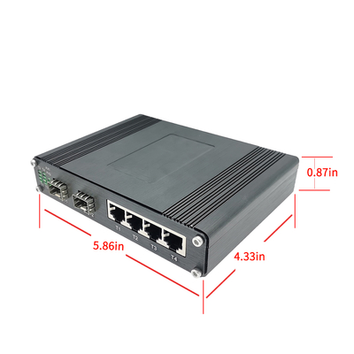 Industrial Ethernet Switch with 4 TP Ports and 2 Fiber Ports for Integrating Networks