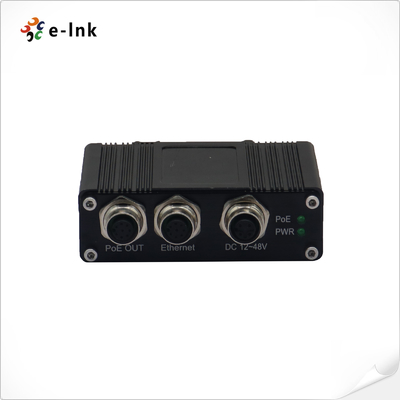 Industrial PoE Injector, EN50155 Standard, M12 Interface, Wide Voltage 12~48V DC