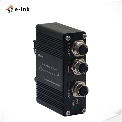 EN50155 Railway PoE Injector Wide Voltage 12-48V DC Auto Sensing PoE