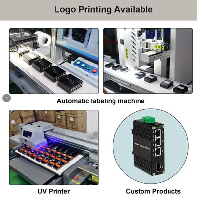 Industrial 8-Port Gigabit Ethernet Switch + 1-Port 1000Base-X Fiber -40~80°C