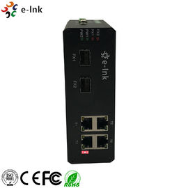 Gigabit Industrial Ethernet POE Switch 9K Bytes Jumbo Frame With 2 SFP Ports / 4 RJ45 Ports