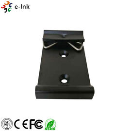 Black Aluminum Alloy Industrial Fiber Media Converter DIN Rail Mounting Clips