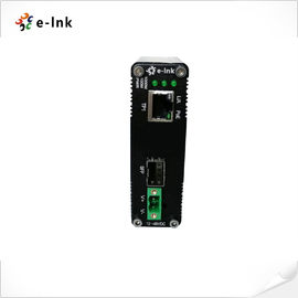60W PoE+ Industrial Ethernet Media Converter Aluminum Case With RJ45 Connector
