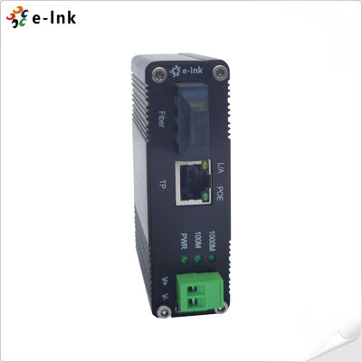DIN Rail RJ45 3W Industrial Ethernet Media Converter 1000Base-T