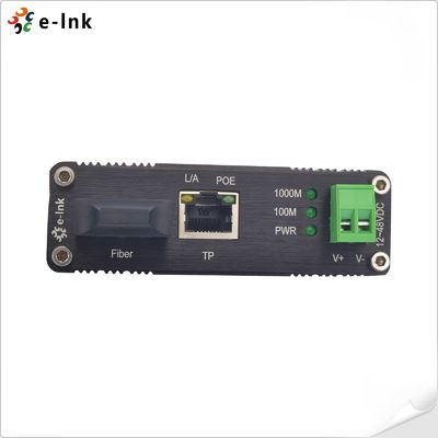 DIN Rail RJ45 3W Industrial Ethernet Media Converter 1000Base-T