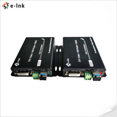 20km 1Ch Bidirectional DVI Fiber Optic Extender RS232
