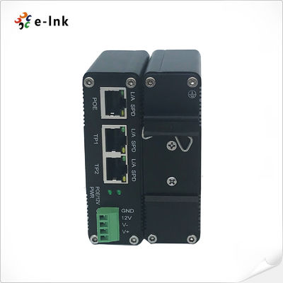 12VDC Output Industrial IEEE802.3af/at PoE Splitter with 2 Ports PoE Switch Function