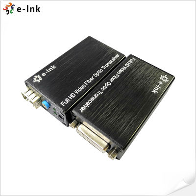 HDCP1.4 SFP DVI Fiber Optic Extender 1.2W With External Stereo