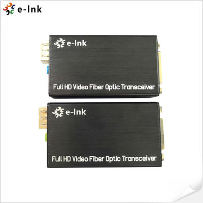 HDCP1.4 SFP DVI Fiber Optic Extender 1.2W With External Stereo