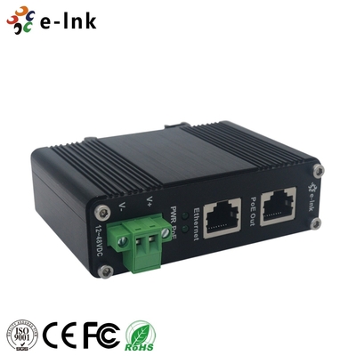 30W Power Over Ethernet Injector Full duplex 12~48VDC Aluminum