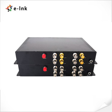 4 Channel HD SDI To Fiber Converter 10km - 100km Automatic Cable Equalization