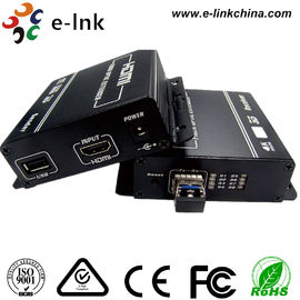 KVM USB แป้นพิมพ์เมาส์ HDMI ตัวส่งและรับไฟเบอร์ออปติก 1080P 24 บิตความลึกของสี