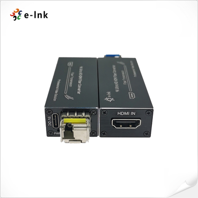 4Kx2K HDMI Fiber Extender สัญญาณที่ไม่อัดความยาว 80km ระยะทางการส่ง