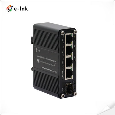 อุตสาหกรรม PoE Splitter Switch 4 Port Gigabit กับ SFP Fiber Uplink