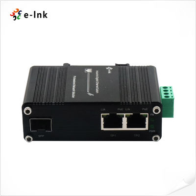 ตัวแปลงสื่อ PoE++ 90W สำหรับอุตสาหกรรม พอร์ตไฟเบอร์ Gigabit SFP