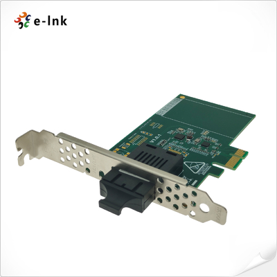 การ์ดเครือข่ายไฟเบอร์กิกาบิต 1000Mbps การสนับสนุนระบบปฏิบัติการ VLAN PCI-E Jumbo Frame