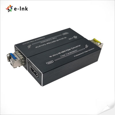 ตัวขยายสัญญาณไฟเบอร์ HDMI 1.4a 1 ช่องสัญญาณขนาดเล็ก USB Power Input ระยะ 80 กม.